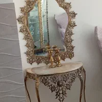 آینه شمعدان برنز|بوفه، ویترین، کنسول|ری, امین آباد|دیوار