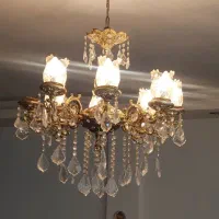 لوستر برنجی کریستال