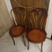 صندلی لهستانی خم آنتیک قدیمی ۲عدد