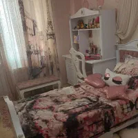 ست پرده ی  تور و کتیبه و روتختی سالم و تمیز