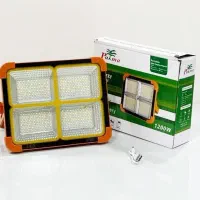پرژکتور شارژی و خورشیدی 1200وات چهار باتری