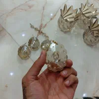 حباب لوستر دودی و آویزه