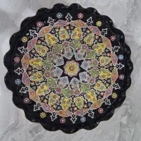 گلدان آویز وسینی مینا کاری