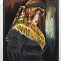 تابلوی نقاشی رنگ و روغن روی مخمل