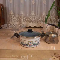 کتری استیل و قابلمه و میوه خوری ژاپنی درحد نو