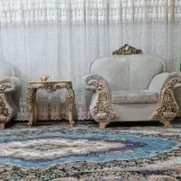 پرده حریر گلدوزی نقره کوب