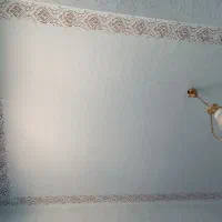 رنگ کاری نقاشی ساختمان طرح کاغذ دیواری با رنگ|خدمات پیشه و مهارت|کاشان, پشت شهربانی|دیوار