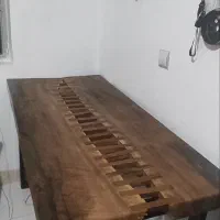 میز چوپ گردو رزین شده