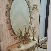 آینه زیر آینه  شمعدان با ساعت