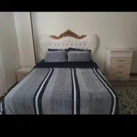 تخت دونفره.بامیز کشوها وایینه