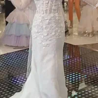 لباس عروس دودامنه مدل ماهی نو نو