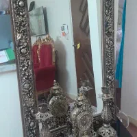 ست آینه و شمعدان با میز