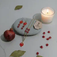 نیم ست یلدایی مهره ای