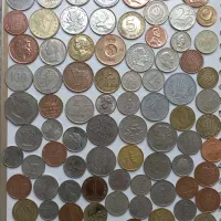 ۱۰۰ عدد سکه خارجی بدون تکرار کلکسیونی