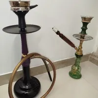 قلیان قلیون برنجی و استیل معاوضه با دلر شارژی