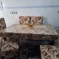 میز ناهار خوری ۶ نفره در حد نو با کاور|میز و صندلی غذاخوری|دهدشت, |دیوار