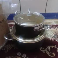 قابلمه سرویس ۱۰ پارچه دسته نقره ای وارمی|ظروف پخت‌وپز|اندیمشک, |دیوار