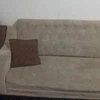 2دست مبلمان 7 نفره و 4صندلی دست چوب روکش چرم اداری|مبلمان خانگی و میز عسلی|قشم, |دیوار
