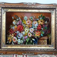 تابلو سبد داماد کد 10 دستبافت و ابریشم دار|تابلو فرش|تبریز, |دیوار