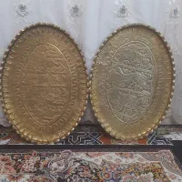 سینی برنجی بزرگ قدیمی|کلکسیون اشیاء عتیقه|ملارد, |دیوار