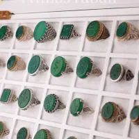 انگشتر نقره سبز مردانه رنگی بسیار خاص و دیدنی