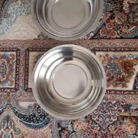 دوعدد تشت استیل اجیل خوری