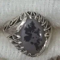 انگشتر شجر و سنگ شجر مصور با نام مبارک محمد و علی