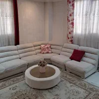 مبلمان راحتی طرح ال ۷ نفره با کوسن و میز جلو مبلی|مبلمان خانگی و میز عسلی|رامسر, |دیوار