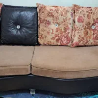 مبلمان 10 نفره دو رو چرم و پارچه|مبلمان خانگی و میز عسلی|فولادشهر, زاینده رود|دیوار