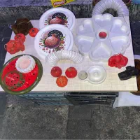 ست یلدایی و اردورخوری دست‌ساز طرح چوب|ظروف سرو و پذیرایی|تهران, صادقیه|دیوار