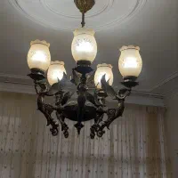 دو عدد لوستر برنزی ۵ شاخه فرشته