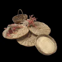 سبد حصیر بافی 5 تیکه مناسب خونچه