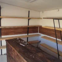 دکور چوبی فلزی نو مخصوص لباس فروشی ،کافه و...|بوفه، ویترین، کنسول|مرودشت, فرهنگ|دیوار