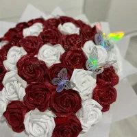 تابلو طلاکوب ومخملی و دسته گل روبانی