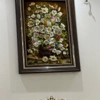 تابلو فرش دستبافت گل ابریشم