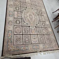 فرش تبریز ۱۲۰۰ شانه گل برجسته خشتی تراکم ۳۶۰۰