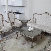 مبل ۹ نفره و نهارخوری ۸ نفره چوب سوپر راش گرجستان|مبلمان خانگی و میز عسلی|مشهد, فرهنگ|دیوار