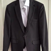 کت و شلوار پسرانه با جلیقه دو طرفه سایز 34