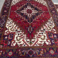 فرش دستباف (بساک)جفت نقشه هریس درحد نو|فرش|مشکین‌دشت, |دیوار