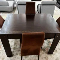 میز غذا خوری چهار نفره|میز و صندلی غذاخوری|شاهین‌شهر, اقبال لاهوری|دیوار