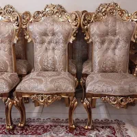 مبل سلطنتی۷نفره بانهارخوری۶نفره روکش دارباویترینی|مبلمان خانگی و میز عسلی|تهران, آهنگ|دیوار