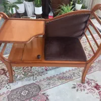 میز تلفن کرمی رنگ