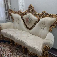 مبلمان سلطنتی ۹نفره تمام چوب در حد نو