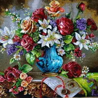 تابلو فرش دستبافت گل برای روز مادر/نقد و اقساط