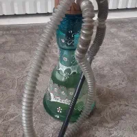 قلیان تنه چوبی سری مینا کاری وشیشه تراش کاری شده