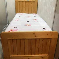 تخت تک نفره تمام چوب روسی در حد نو|تخت و سرویس خواب|ارومیه, |دیوار