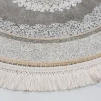 فرش گرد قطر یک متر ۱۲۰۰شانه گل برجسته|فرش|مشهد, شهید قربانی|دیوار