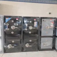 گاوصندوق پایه بلند مشکی طوسی قرمز دو درب|ابزارآلات|ارومیه, |دیوار