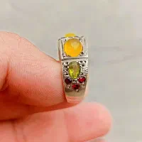 عقیق زرد و یاقوت