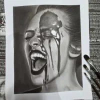 نقاشی/طراحی چهره/سیاه قلم